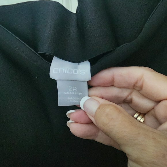 Chico's Ankle Pants, Black, Size 2 - Picture 2 of 5